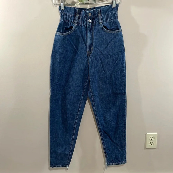 Levi’s 80’s High Rise Paperbag Taper Denim Jeans 25 - Picture 1 of 15